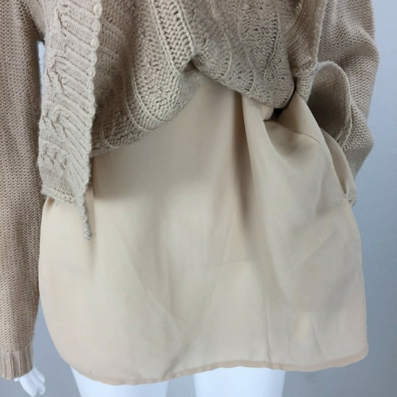 Taylor & sage sheer bottom cable knit sweater M - Picture 7 of 7